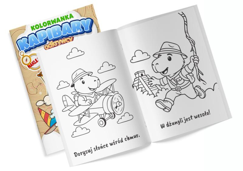 Kolorowanka Odkrywcy Kapibary  z naklejkami Martel